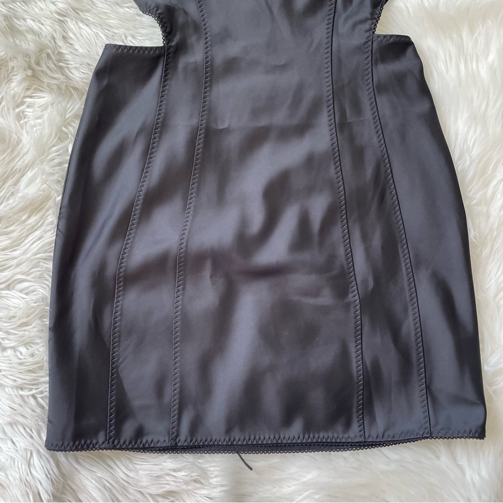 Anna October Vivienne Mini Dress Black Medium Satin Cutout NWT - Picture 11 of 16